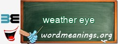WordMeaning blackboard for weather eye